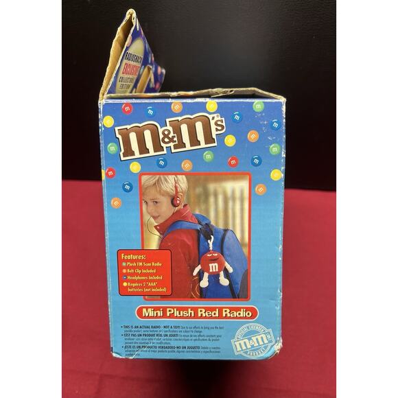 M&Ms Mini Plush Red Radio With Headphones Collectible Radio Shack Exclusive - Picture 2 of 5